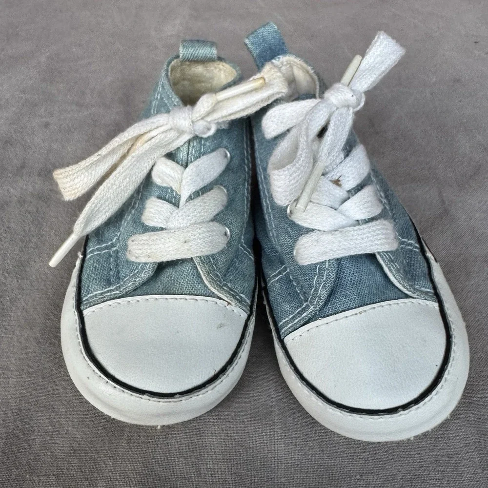 Size 3c‎ - Converse Baby Crib Shoes Denim White